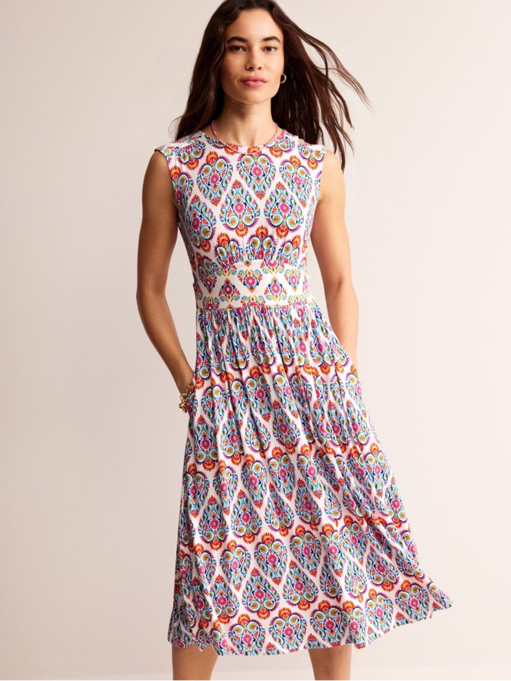 Boden Thea Sleeveless Midi Dress
